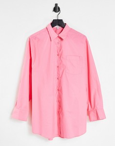 Розовое платье-рубашка в стиле oversized Aria Cove-Розовый цвет