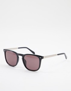 Солнцезащитные очки с квадратными стеклами Fossil 3087/S-Черный цвет