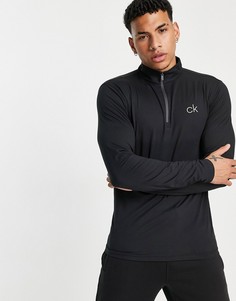 Черный свитшот с короткой молнией Calvin Klein Golf Newport-Черный цвет