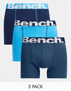 Набор из 3 боксеров-брифов синего цвета Bench Laron-Голубой
