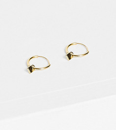 Золотистые серьги-кольца с маленькими замками Orelia-Золотистый