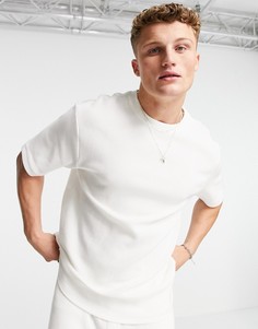 Фактурная белая oversized-футболка Only & Sons-Белый