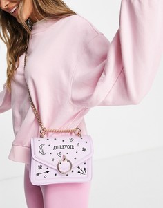 Розовая сумка через плечо на цепочке со звездным принтом Skinnydip ruthie-Розовый цвет