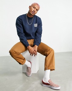 Синий свитшот с принтом на спине с эффектом выцветания Carhartt WIP-Голубой