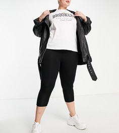Черные леггинсы капри ASOS DESIGN-Черный цвет