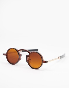 Коричневые круглые солнцезащитные очки в стиле унисекс с коричневыми стеклами Spitfire Euph-Коричневый цвет