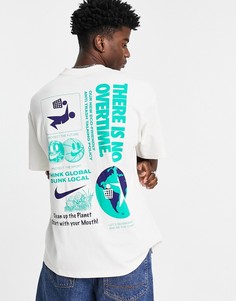Светлая футболка с принтом на спине Nike Basketball Sustainability-Белый