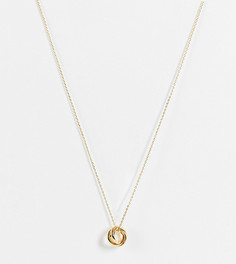 Позолоченное ожерелье с маленькой подвеской из сцепленных звеньев Orelia-Золотистый