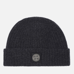 Шапка Stone Island Wool Patch Program, цвет серый