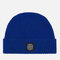 Шапка Stone Island Wool Patch Program, цвет синий