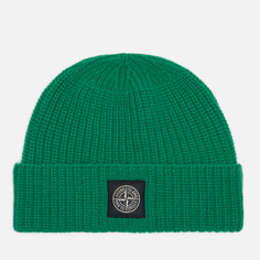 Шапка Stone Island Wool Patch Program, цвет зелёный