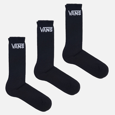 Комплект носков Vans Classic Crew 3-Pack, цвет чёрный