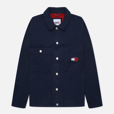 Мужская джинсовая куртка Tommy Jeans Tommy Badge Boxy Trucker, цвет синий