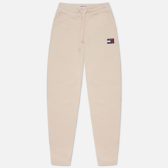 Женские брюки Tommy Jeans Tommy Badge Relaxed Joggers, цвет бежевыйS