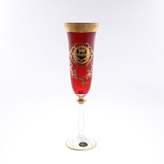 Набор фужеров для шампанского красный версаче богемия b-g 190 мл (6 шт) (balvinglass) красный