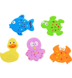 Набор мини-ковриков Valiant на присосках для ванной комнаты Микс 5 шт