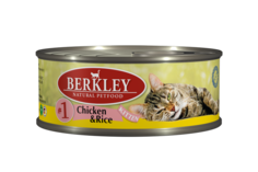 Влажный корм Berkley №1, цыпленок/рис, 100 г