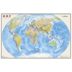 Настенная ламинированная карта Ди Эм Би Мир. Политическая 1:15М