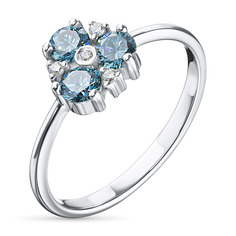 Кольцо из белого золота э0912кц04211024_blue ЭПЛ Якутские Бриллианты