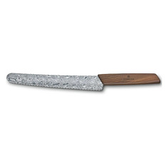 Нож кухонный Victorinox Swiss Modern Damast (6.9070.22WJ21) стальной столовый для хлеба лезв.220мм с