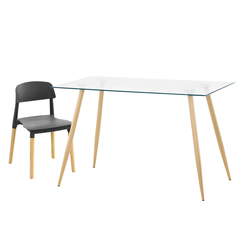 Комплект домашней мебели Dowell стол и 4 стула серый