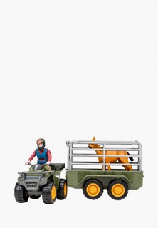 Набор игровой Masai Mara фигурки серии "На ферме": Перевозка животных (машинка игрушка, фермер, лошадь)