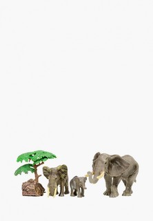 Набор игровой Masai Mara "Мир диких животных": Семья слонов, 5 предметов
