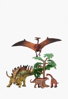 Набор игровой Masai Mara "Мир динозавров": птеродактиль, кентрозавр, диплодок, амаргазавр (набор фигурок из 5 предметов)