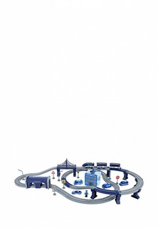 Набор игровой Givito Железная дорога игрушка "Полицейский участок, 92 предмета", на батарейках со звуком