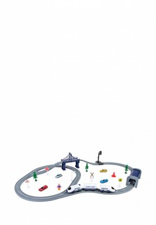 Набор игровой Givito Железная дорога для детей "Мой город, 64 предмета", на батарейках