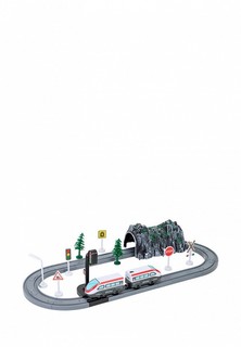 Набор игровой Givito Железная дорога для детей "Мой город, 41 предмет", на батарейках