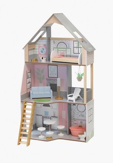 Дом для куклы KidKraft Алина, с мебелью 15 предметов в наборе, свет, для кукол 30 см