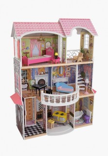 Дом для куклы KidKraft Магнолия, с мебелью 13 предметов в наборе, свет, звук, для кукол 30 см