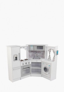 Набор игровой KidKraft Деревянная кухня Белый-Интерактив, угловая, с телефоном в наборе, звук, свет