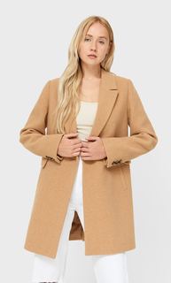 Stradivarius Базовое Пальто Бежевый S