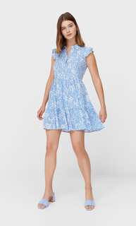 Stradivarius Платье-Рубашка Без Рукавов Небесно-Голубой L