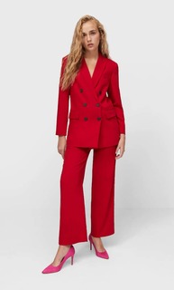 Stradivarius Двубортный Пиджак Красный Xl