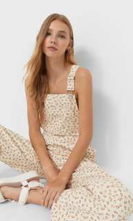 Stradivarius Длинный Комбинезон С Цветочным Принтом Ванильный 42