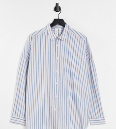 Рубашка в стиле oversized в синюю полоску COLLUSION Unisex-Фиолетовый цвет