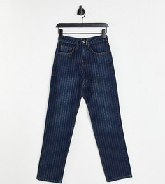 Прямые джинсы в стиле 90-х в тонкую полоску COLLUSION Unisex-Голубой