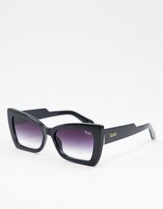 Женские солнцезащитные очки в черной оправе «кошачий глаз» Quay Moody-Черный цвет