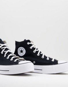 Черные высокие кроссовки на слоеной подошве Converse Chuck Taylor All Star-Черный цвет