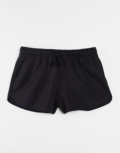 Черные трикотажные шорты для бега в стиле 90-х Topshop-Черный цвет