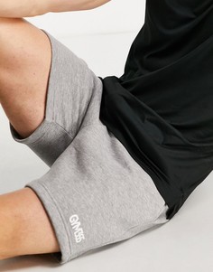 Серые трикотажные шорты с логотипом Gym 365-Серый