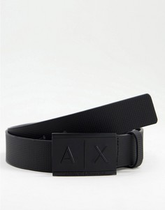 Черный ремень с логотипом Armani Exchange AX-Черный цвет