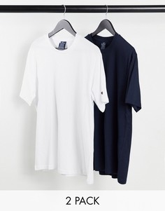 Набор из 2 футболок белого и темно-синего цвета Champion-Белый