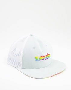 Кепка из денима с разноцветным логотипом Levis Pride-Голубой