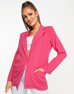 Oversized-блейзер ярко-розового цвета от комплекта In The Style x Naomi Genes-Розовый цвет