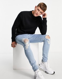 Черная свободная водолазка Jack & Jones Essentials-Черный цвет