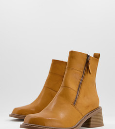 Бежевые ботинки в походном стиле для широкой стопы ASOS DESIGN Wide Fit Avery-Светло-бежевый цвет
